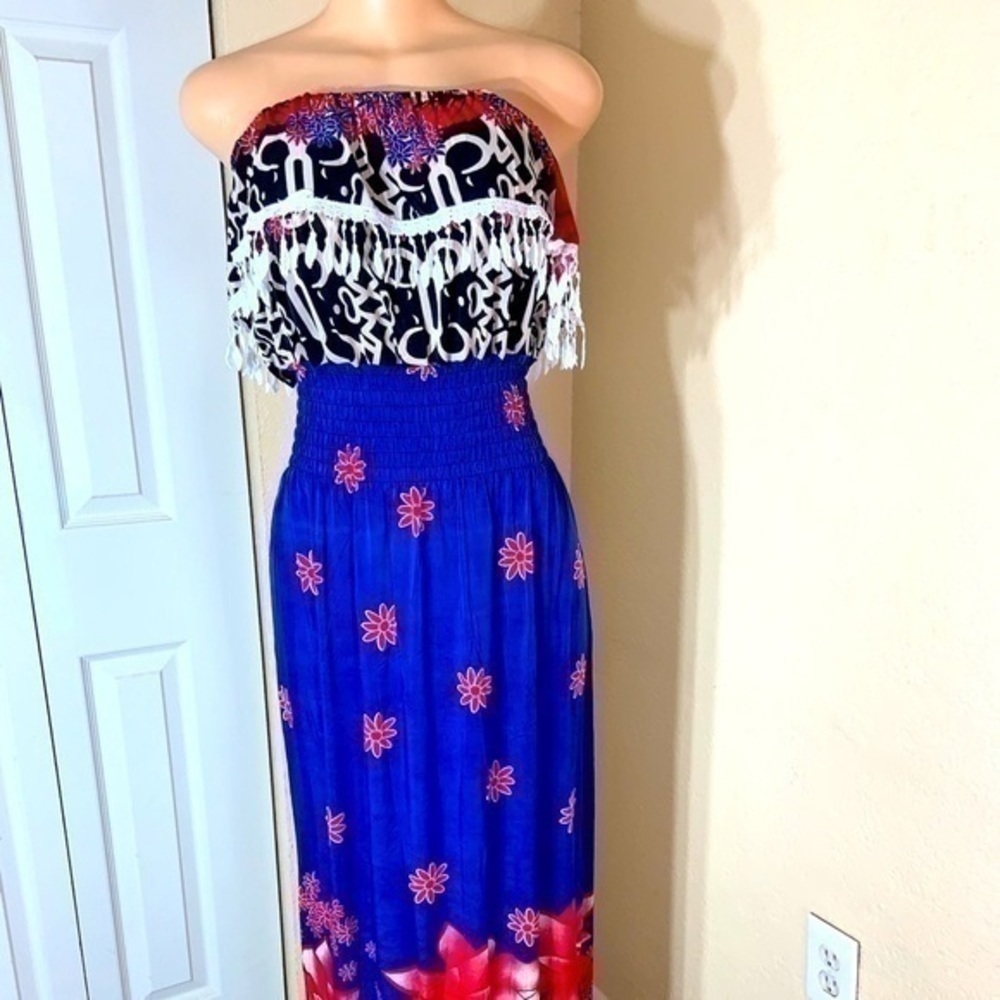 Off Shoulder Bohemian Long Dress | BOHO #777 - Picture 3 of 10